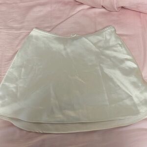 Elegant Cream Satin Skirt